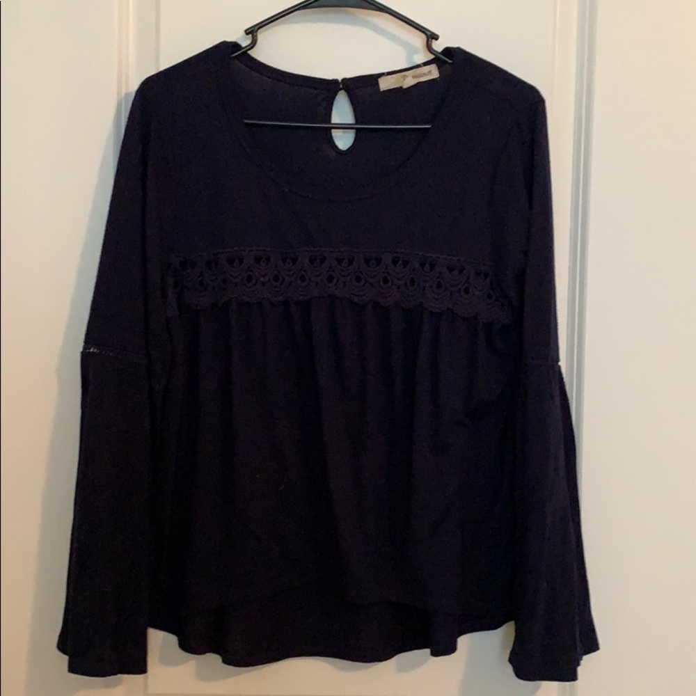 Deep blue laced shirt